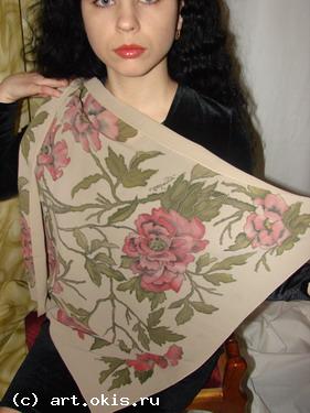 платок с розами